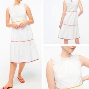 J. Crew Factory Cotton Summer Dress with Accent Ribbon